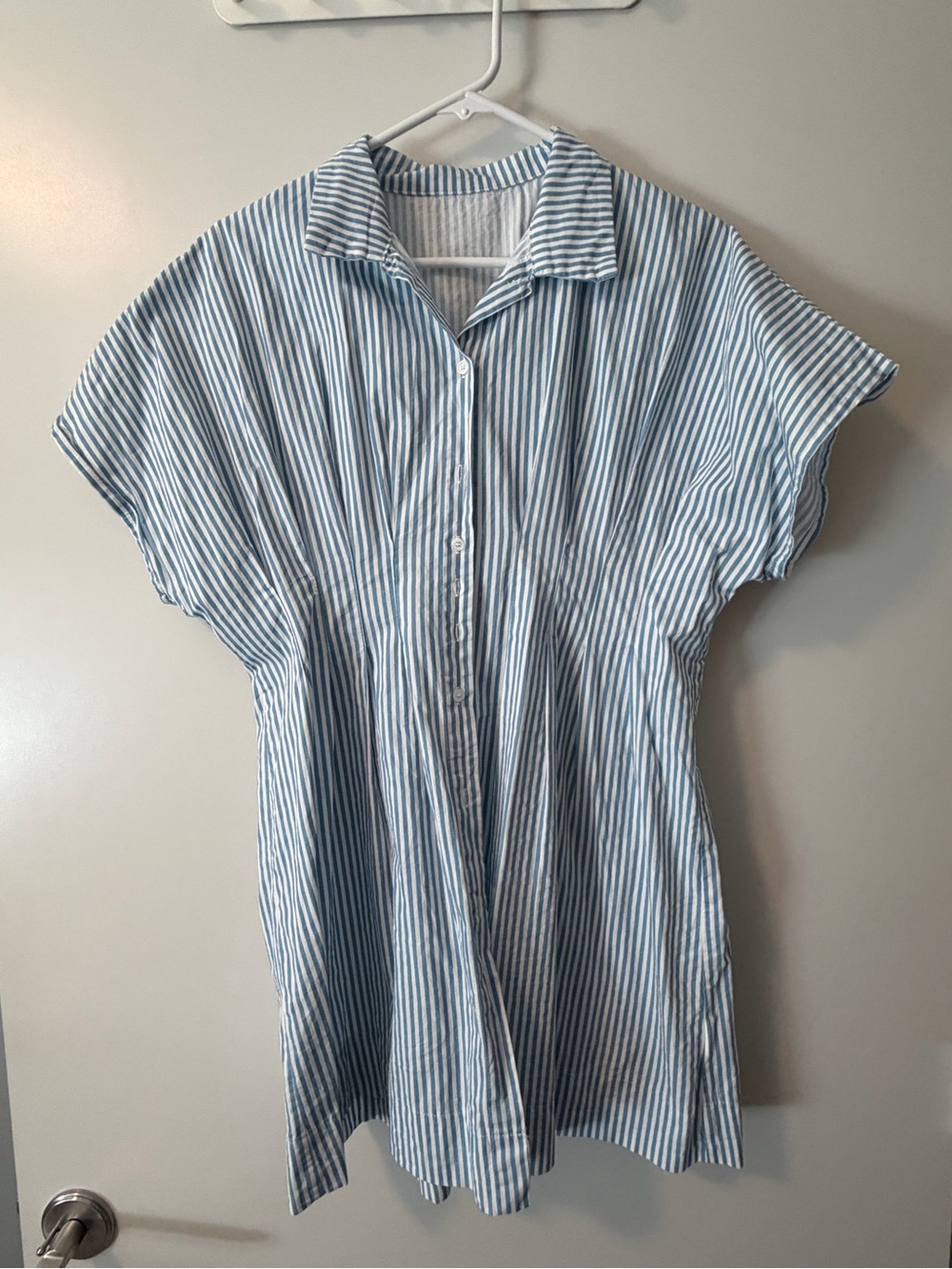 Women’s Blue and White Striped Dress